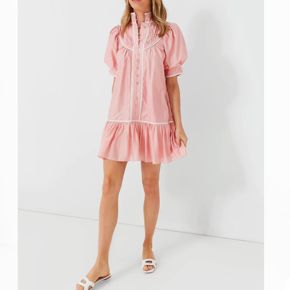 Tuckernuck Beatrix “pink puff sleeve dress”
